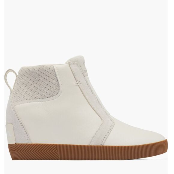 Sorel Out N About Wedge Leather Bootie, Ankle Boots White/Sea Salt Size 10.5 NWT - Picture 3 of 8